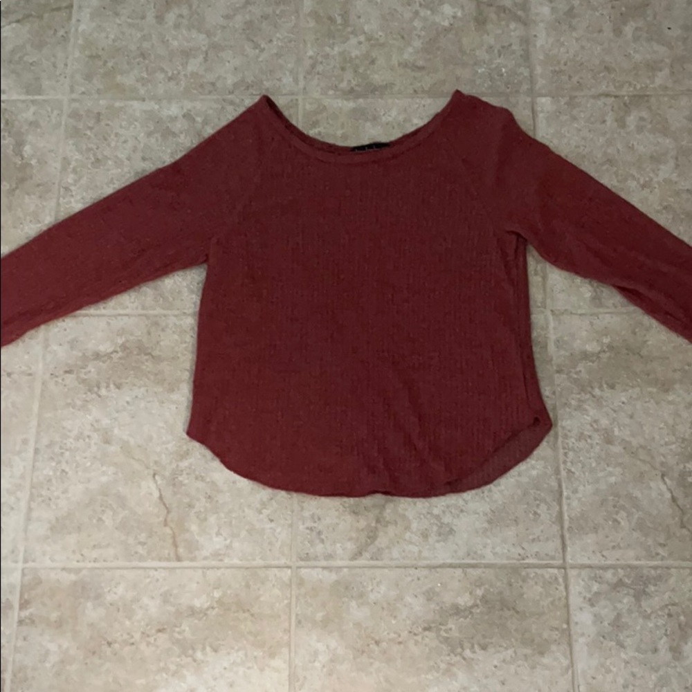 long sleeve warm red shirt
